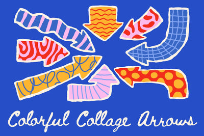 Colorful Collage Arrows Set Sublimation Rin Green 