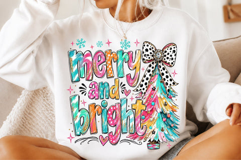Colorful Coquette Glitter Christmas Tree Png Sublimation designmaster24 
