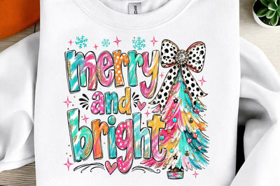 Colorful Coquette Glitter Christmas Tree Png Sublimation designmaster24 