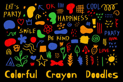 Colorful Crayon Doodles Sublimation Rin Green 