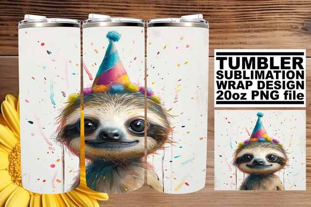 Colorful Critter Craze: Watercolor Tumbler Wrap Sublimation afrosvg 