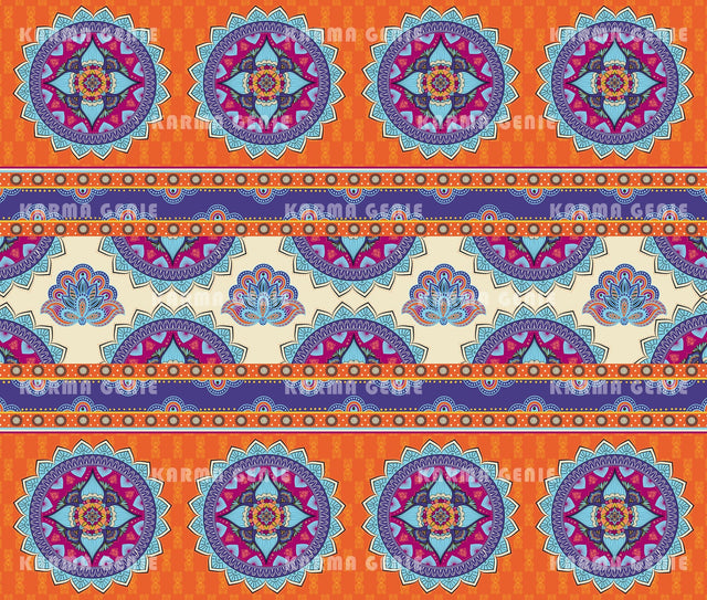 Colorful Decorative Mandala Design Zen Background Pattern Digital Paper Digital Pattern Karma Genie Graphics 