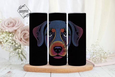 Colorful Dog Portrait Tumbler Wrap Sublimation sassyprint 