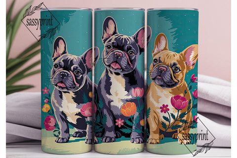 Colorful Dog Portrait Tumbler Wrap Sublimation sassyprint 