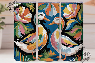 Colorful Ducks 20oz Tumbler Wrap Sublimation sassyprint 