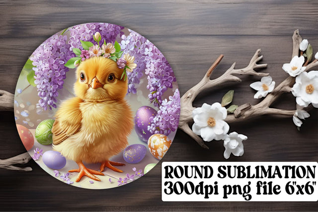 Colorful Easter 3D Ornaments Sublimation Selection - Circle, Keychain, Coaster Sublimation afrosvg 