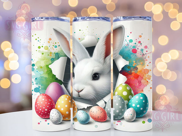 Colorful Easter Bunny Tumbler, Colorful Bunny Tumbler, Stylish 20oz Wrap, Sublimation Design, Trendy Gift Idea, Festive Bunny Wrap, Easter Holiday Tumbler Sublimation SvggirlplusArt 