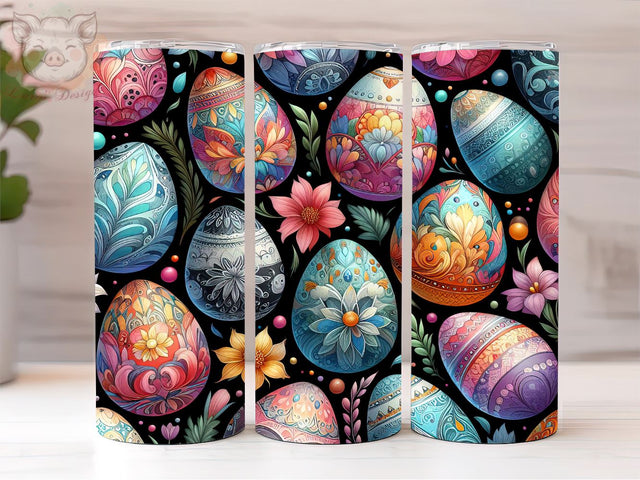 Colorful Easter Egg 20oz Tumbler Png, Sublimation Design, Happy Easter Tumbler Png, Digital Download PNG Sublimation Lara' s Designs 
