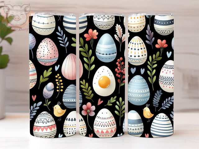 Colorful Easter Egg 20oz Tumbler Png, Sublimation Design, Happy Easter Tumbler Png, Digital Download PNG Sublimation Lara' s Designs 