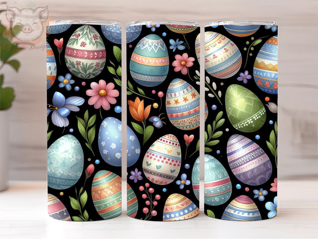 Colorful Easter Egg 20oz Tumbler Png, Sublimation Design, Happy Easter Tumbler Png, Digital Download PNG Sublimation Lara' s Designs 
