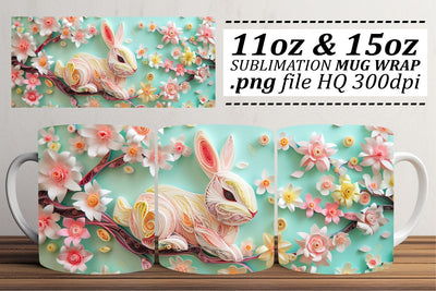 Colorful Easter Egg Basket Mug Wrap Sublimation, 11oz 15oz, 3D Easter Design, Springtime Celebration Sublimation afrosvg 