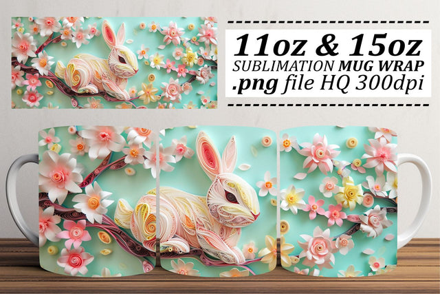 Colorful Easter Egg Basket Mug Wrap Sublimation, 11oz 15oz, 3D Easter Design, Springtime Celebration Sublimation afrosvg 