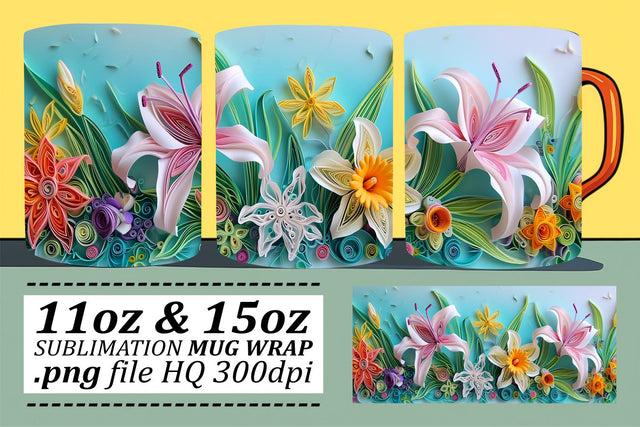 Colorful Easter Egg Basket Mug Wrap Sublimation, 11oz 15oz, Vibrant 3D Design, Spring Celebration Sublimation afrosvg 