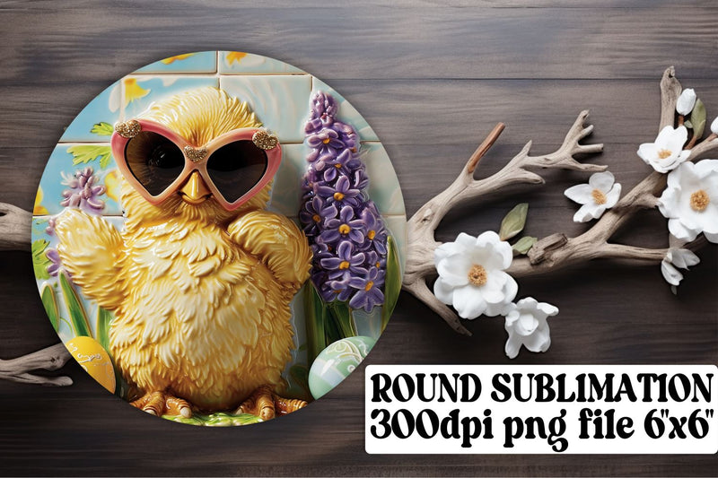 Colorful Easter Friends Sublimation Trio - Circle, Keychain, Coaster Sublimation afrosvg 