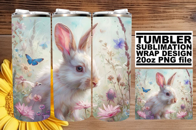 Colorful Easter Rabbit Tumbler Wrap Sublimation afrosvg 