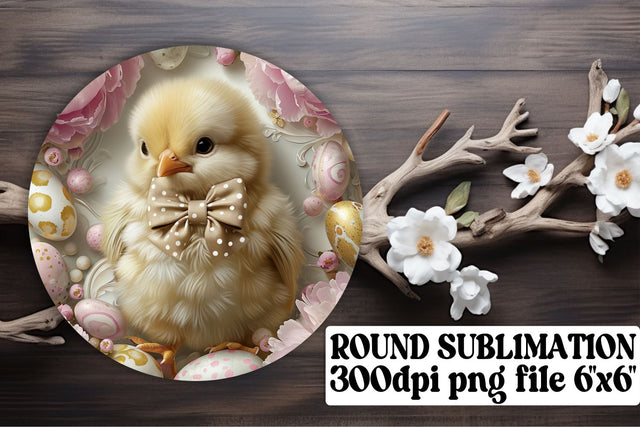 Colorful Easter Trio Sublimation Pack - Circle, Keychain, Coaster Sublimation afrosvg 