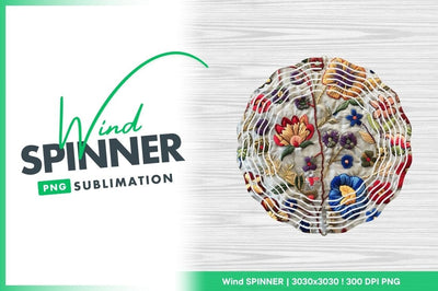 Colorful Embroidered Floral Pattern with Detailed Stitched Flowers and Leaves Sublimation Regulrcrative 
