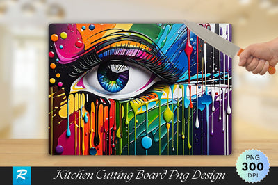 Colorful Eye Cutting Board Sublimation Regulrcrative 