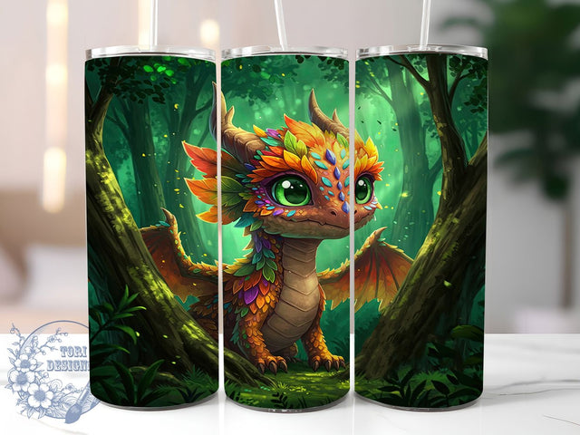 Colorful Fantasy Dragon 20oz Tumbler, Fantasy Dragon Wrap, 20oz Sublimation Wrap, Mythical Creature Cup, Vibrant Dragon Design, Fire Dragon Art, Magic Fantasy Tumbler Sublimation ToriDesigns 