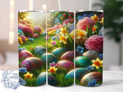 Colorful Festive Easter Egg Tumbler, Festive Egg Tumbler, Colorful Egg Wrap, Spring Egg Wrap, Stylish 20oz Wrap, Sublimation Design, Trendy Gift Idea Sublimation ToriDesigns 
