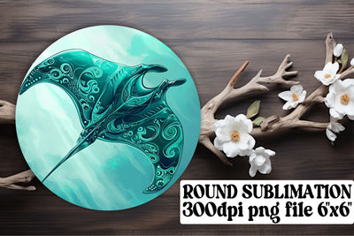 Colorful Fishy Round Sublimation - Watercolor Keychain Coasters Sublimation afrosvg 