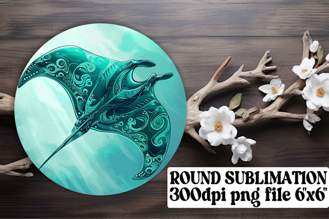 Colorful Fishy Round Sublimation - Watercolor Keychain Coasters Sublimation afrosvg 