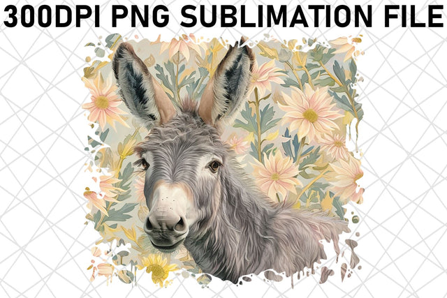 Colorful Floral Barnyard Animal Sublimation Sublimation afrosvg 