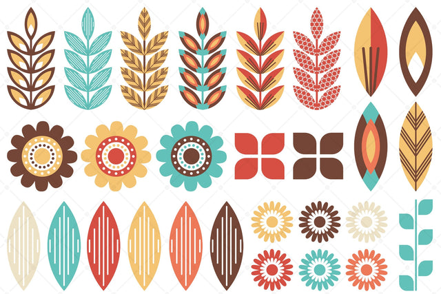 Colorful Floral Design Elements Sublimation Karma Genie Graphics 