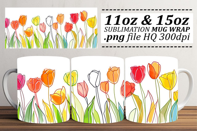 Colorful Floral Majesty Mug Sublimation Sublimation afrosvg 