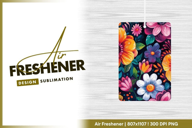 Colorful floral pattern illustration with orange pink purple and blue flowers on black background Sublimation Regulrcrative 