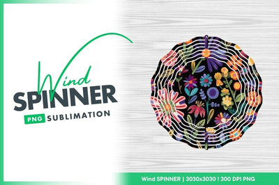 Colorful Floral Pattern on Black Background with Various Flower Shapes and Leaves Sublimation Regulrcrative 