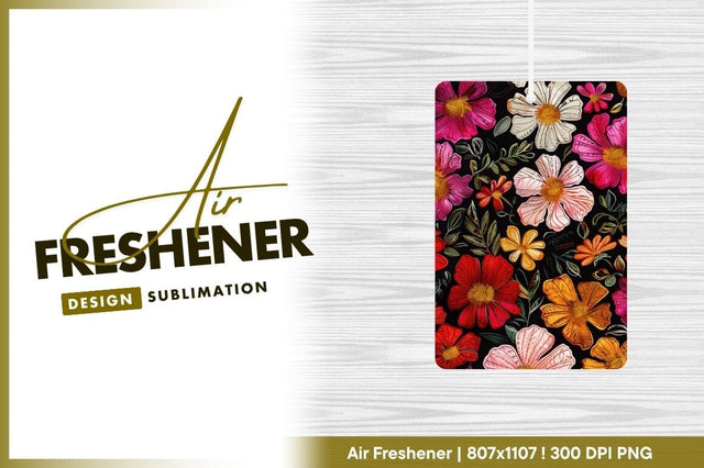 Colorful Floral Pattern on Black Background with Various Flower Types Sublimation Regulrcrative 