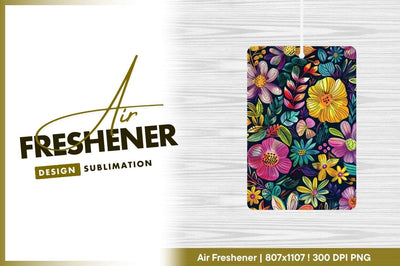 Colorful floral pattern with dark background Sublimation Regulrcrative 