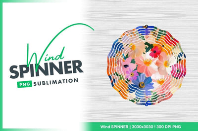 Colorful floral seamless pattern background wind spinner Sublimation Regulrcrative 