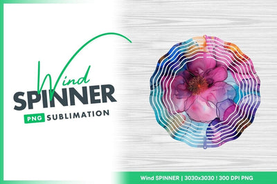 Colorful floral wind spinner round png sublimation Sublimation Regulrcrative 