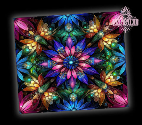 Colorful Flowers 20oz Tumbler Wrap Sublimation Design, Straight Tapered Tumbler Wrap, Flowers Tumbler Png, Instant Digital Download Sublimation SvggirlplusArt 