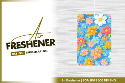Colorful flowers seamless pattern on blue background Sublimation Regulrcrative 