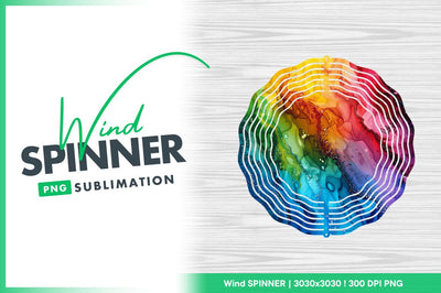 Colorful fluid art wind spinner round png Sublimation Regulrcrative 