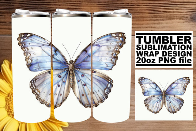 Colorful Flutter 20oz Tumbler Design Sublimation afrosvg 