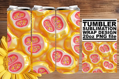 Colorful Fruit Pattern 20oz Tumbler Wrap Sublimation afrosvg 