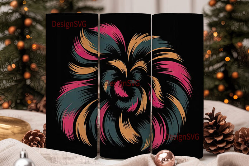 Colorful Fur 20oz Tumbler Wrap Sublimation DesignSVG 
