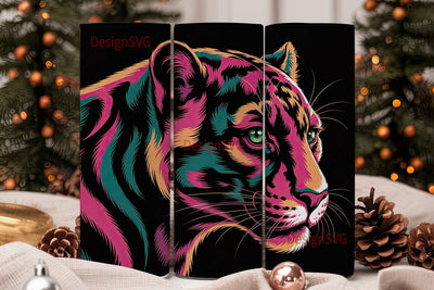 Colorful Fur 20oz Tumbler Wrap Sublimation DesignSVG 