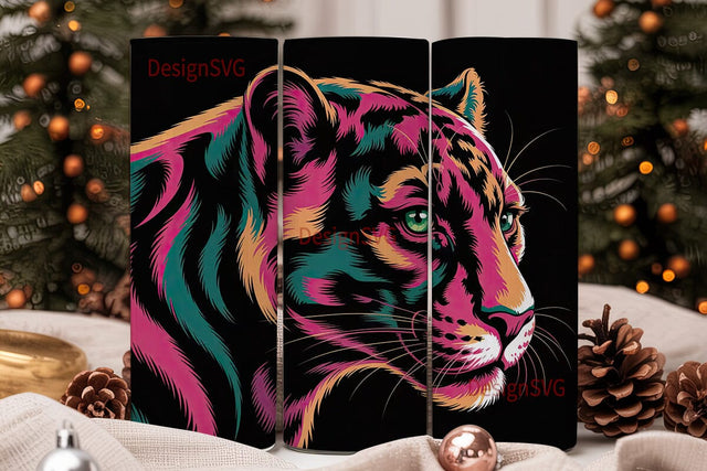 Colorful Fur 20oz Tumbler Wrap Sublimation DesignSVG 