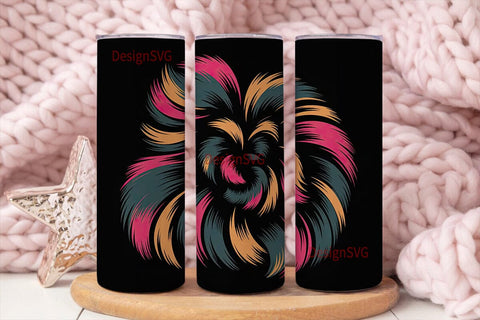 Colorful Fur 20oz Tumbler Wrap Sublimation DesignSVG 