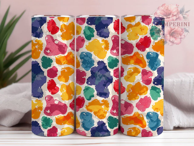 Colorful Giraffe Print Tumbler Wrap, Giraffe Print, Fur Pattern, Rainbow Tumbler, Tumbler Wrap, Sublimation Design, Animal Print, Colorful Decor Sublimation Li Zamperini 
