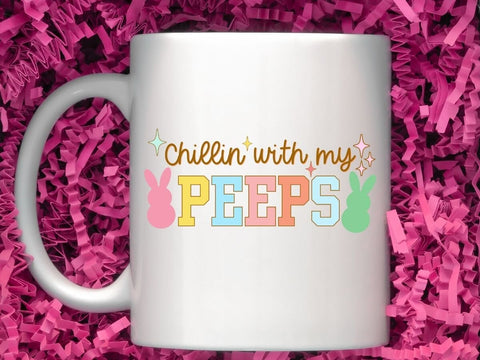 Colorful Girly Chillin With My Peeps Easter SVG PNG EPS DXF SVG So Fontsy VIP Design Shop 