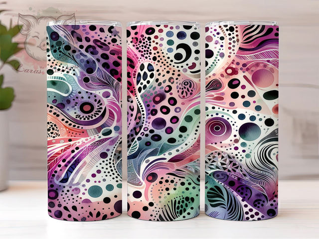Colorful Glitter Leopard 20oz Tumbler Png, Straight & Tapered Tumbler Png, Leopard Tumbler Png, Digital Download PNG Sublimation Lara' s Designs 