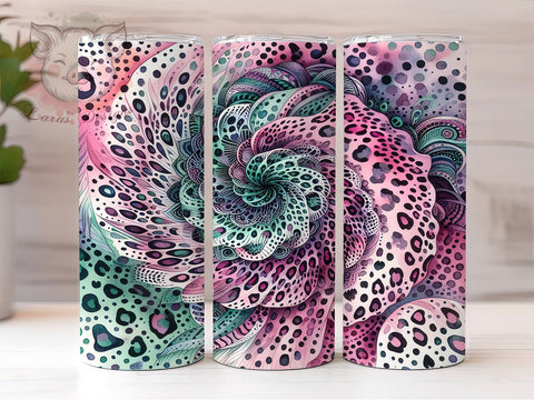 Colorful Glitter Leopard 20oz Tumbler Png, Straight & Tapered Tumbler Png, Leopard Tumbler Png, Digital Download PNG Sublimation Lara' s Designs 