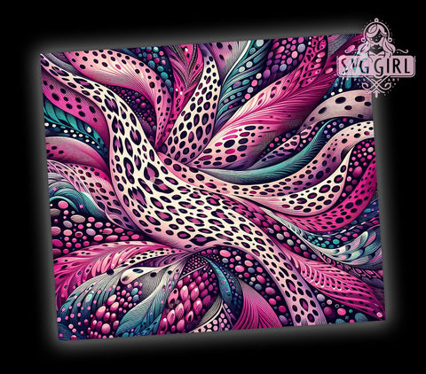 Colorful Glitter Leopard 20oz Tumbler Wrap Sublimation Design, Straight Tapered Tumbler Wrap, Purple Abstract Tumbler Png, Instant Digital Download Sublimation SvggirlplusArt 