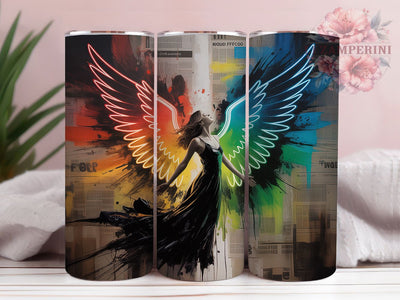 Colorful Grunge Fairy Tumbler, Fairy Grunge, Vibrant Art, Fantasy Theme, Edgy Style, Tumbler Wrap, Sublimation Design Sublimation Li Zamperini 